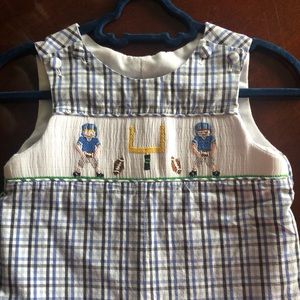 Smocked Football One Piece